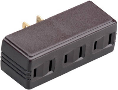 Pass & Seymour Plug-in adapter, 15A, 125V, Ivory