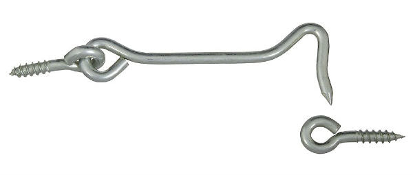 National Hardware® N226-373 Steel Wire Hook & Eye, 4", Zinc Plated