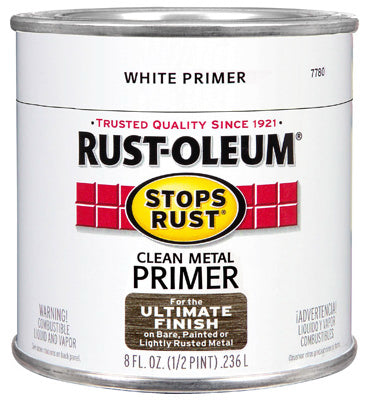 Rust-Oleum® 7780-730 Stop Rust® Clean Metal Primer, 1/2 Pt, White
