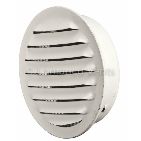 Lomanco® CV3BW CV-Series Aluminum Undereave Circle Vent, White, 3", 6 Pack