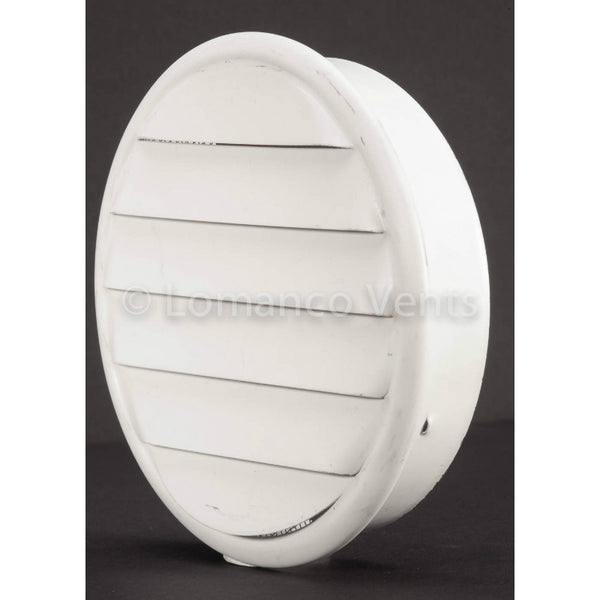 Lomanco® CV4W CV-Series Aluminum Undereave Circle L-Vent, White, 4"