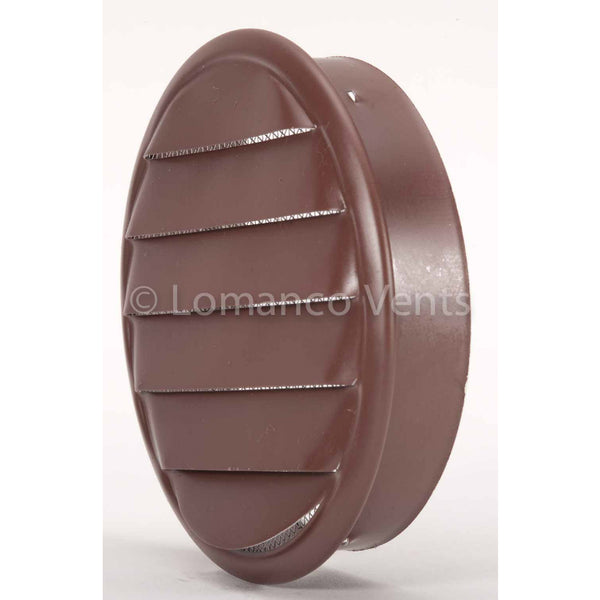 Lomanco® CV4BR CV-Series Aluminum Undereave Circle Vent, Brown, 4"