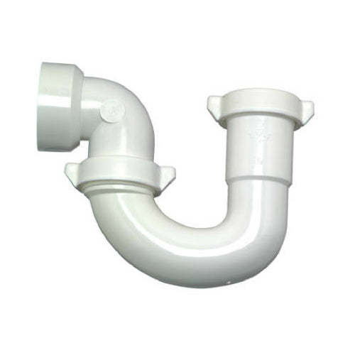 Master Plumber 480-152 Plastic Lavatory/Kitchen Wall Drain Trap, White