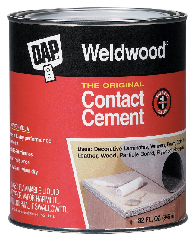Dap® 00272 Weldwood® Original Contact Cement, 1 Qt, Tan