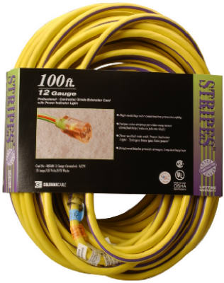 Coleman Cable® 02549-88-22 Stripes™ and Cool Colors™ Outdoor Extension Cord