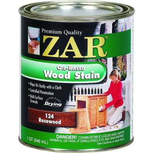 ZAR® 12412 Interior Oil-Based Wood Stain, Rosewood, 1 Qt