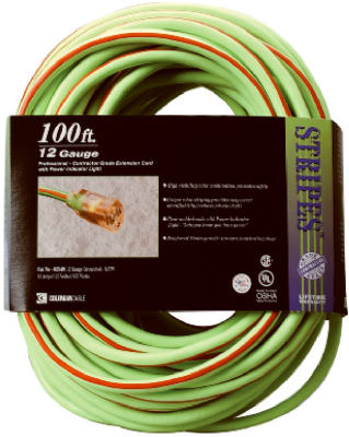 Coleman Cable® 02549-88-54 Stripes™ and Cool Colors™ Outdoor Extension Cord