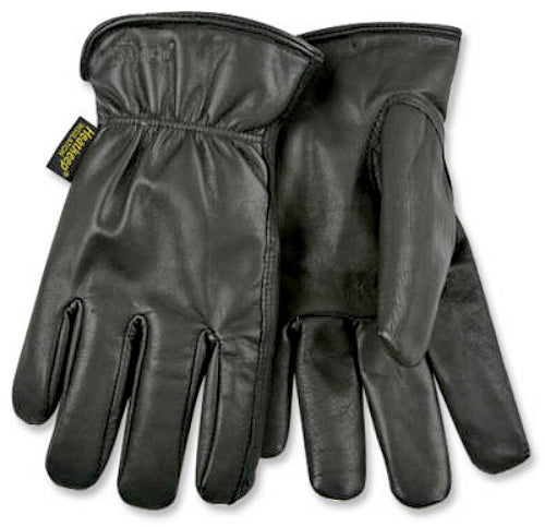 Kinco 93HK-L Lined Grain Goatskin Men's Leather Glove, Large, Black