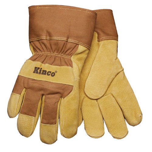Kinco 1958-L Men's Suede Pigskin Leather Palm Glove, Large