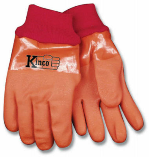 Kinco 8170-L Men's Winter Lined Full PVC Glove, Large, Amber Color