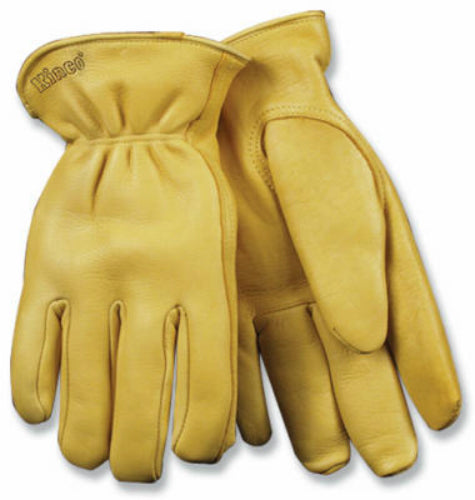 Kinco 90HK-L Men's Full Grain Deerskin Leather Glove, Large, Golden