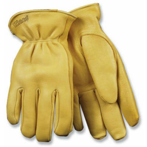 Kinco 90HK-M Men's Full Grain Deerskin Leather Glove, Medium, Golden