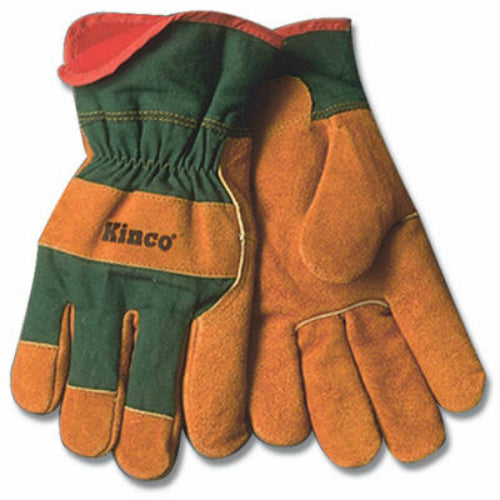 Kinco 1721GR-L Men's Suede Cowhide Leather Palm Glove, Large