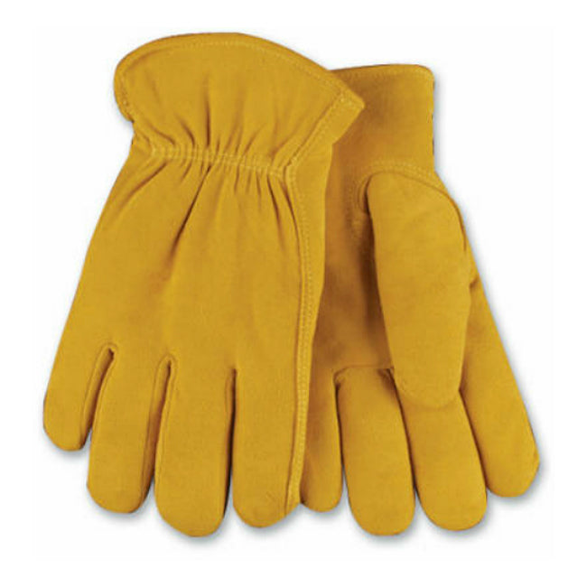 Kinco 903HK-L Men's Lined Full Suede Deerskin Leather Glove, Large, Golden