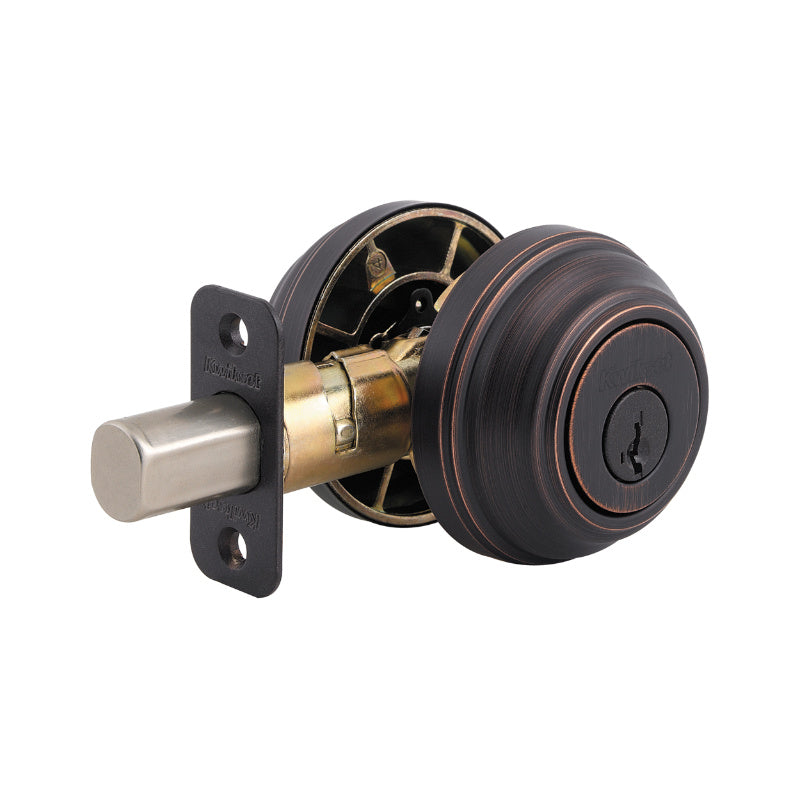 Kwikset® 985-11P-SMT-CP-K4 Signature Double Cylinder Deadbolt, Venetian Bronze