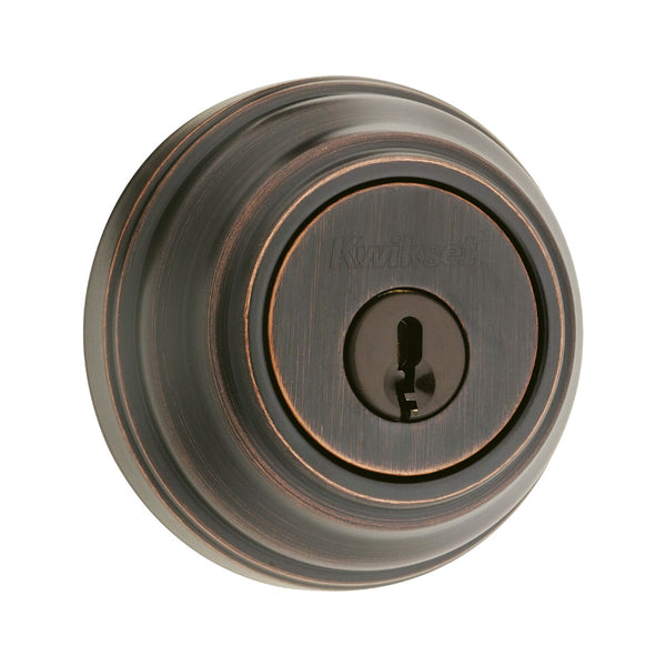 Kwikset® 985-11P-SMT-CP-K4 Signature Double Cylinder Deadbolt, Venetian Bronze