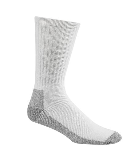 Wigwam S1221-44H-XL At Work Crew Work Sock, X-L, White/Sweatshirt Gray, 3-Pack