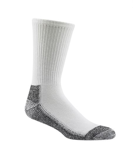 Wigwam F1140-731-XL At Work Steel Toe Heavy Cushioned Sock, White/Black, X-Large