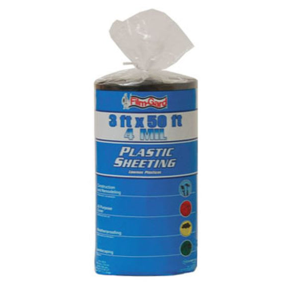 Film-Gard 626154 Polyethylene Consumer Sheeting, Black, 4 Mil, 3' x 50'