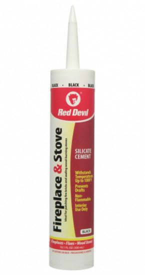 Red Devil® 0466 Fireplace & Stove Repair Sealant, 10.1 Oz, Black
