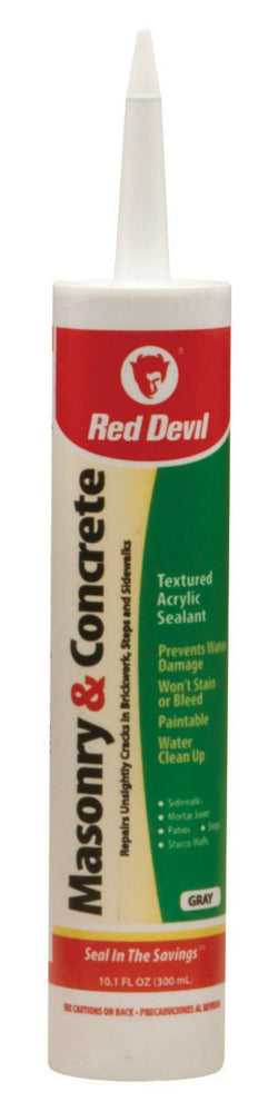 Red Devil® 0646 Masonry & Concrete Acrylic Sealant, 10.1 Oz, Gray