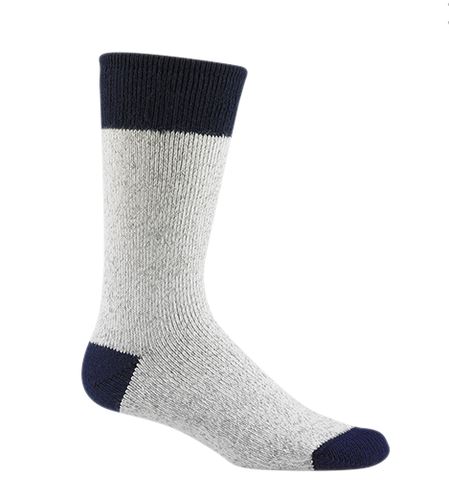 Wigwam F2020-207-XL Moose Wool Blend Boot Sock, XL, Sweatshirt Gray Lt./Navy