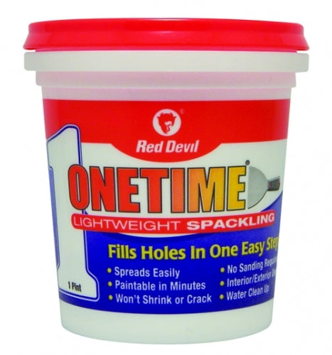 Red Devil® 0548 Onetime® Lightweight Spackling, Pre-Mixed Formula, 1 Pint