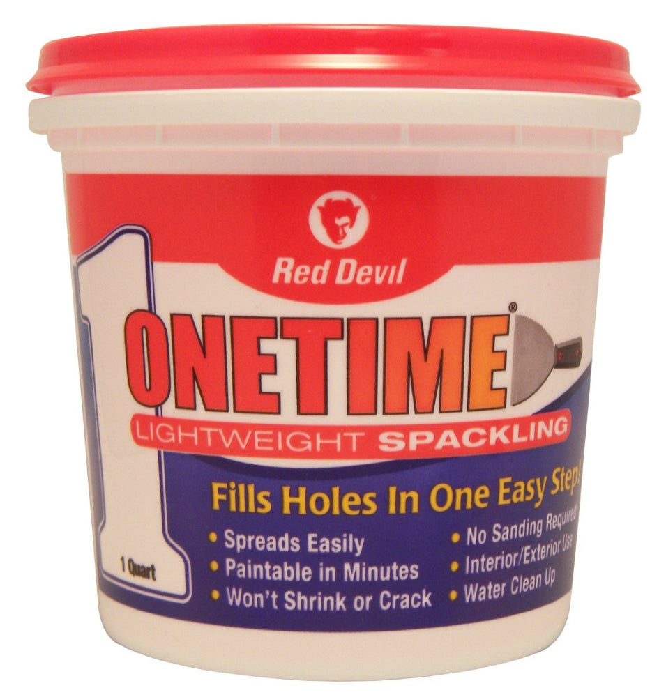 Red Devil® 0544 Onetime® Lightweight Spackling, Pre-Mixed Formula, 1 Qt