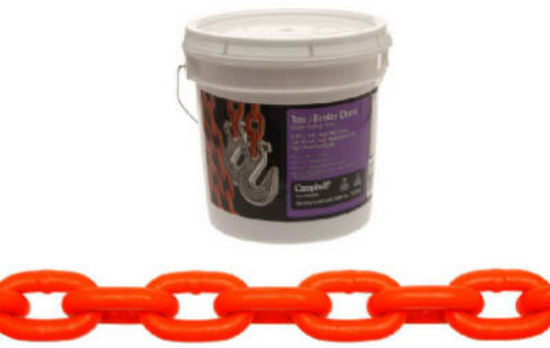 Campbell® 0231912 High Test Hi-Vis Tow Chain with Clevis Grab Hook, 5/16" x 12'