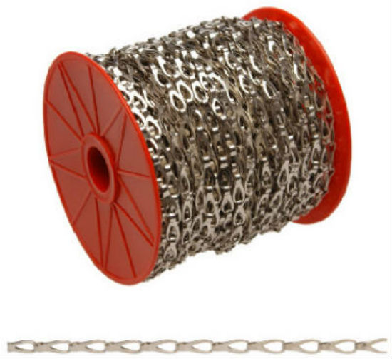Campbell® 0710227 Hobby/Craft Sash Chain, 164', Chrome Plated