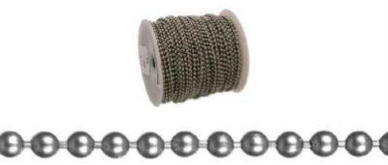 Campbell® 0713627 Hobby/Craft Ball Chain, 164', Chrome Plated