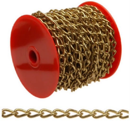 Campbell® 0712017 Hobby/Craft Twist Chain, 49', Brass Plated
