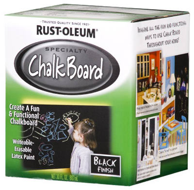 Rust-Oleum® 206540 Specialty Chalkboard Brush-On Latex Paint, 1 Qt, Black