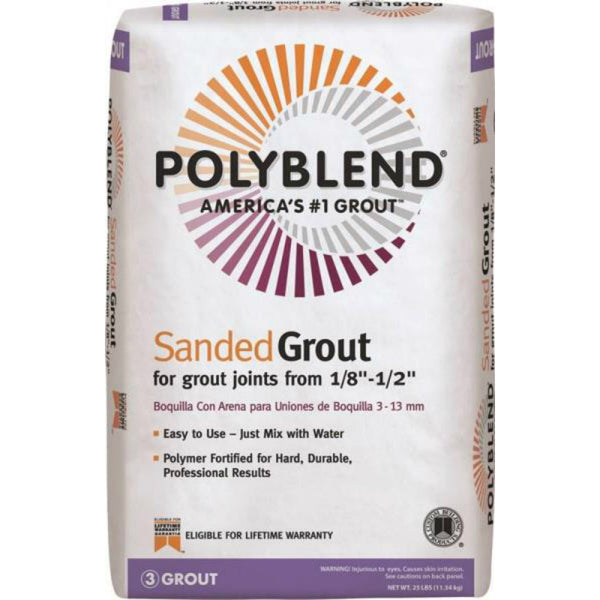 Polyblend® PBG1025 Sanded Tile Grout, #10 Antique White, 25 Lbs