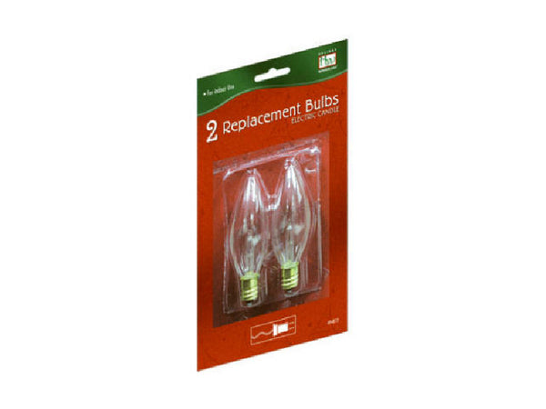 Holiday Wonderland T-15-88 Christmas Electric Candle Replacement Bulb, 2-Pack