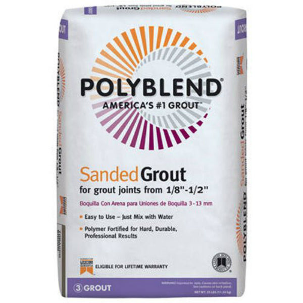 Polyblend® PBG38025 Sanded Tile Grout, #380 Haystack, 25 Lbs