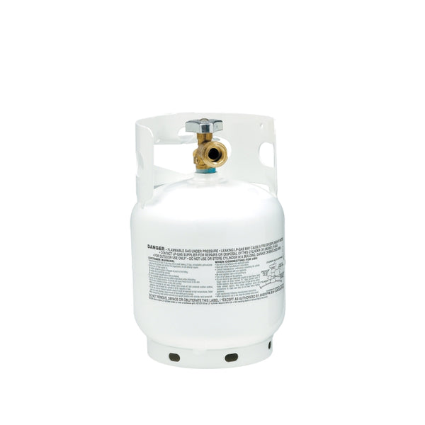 Manchester Tank 10054-3 Vertical ACME/OPD Propane Gas Cylinder, White, 5 Lb