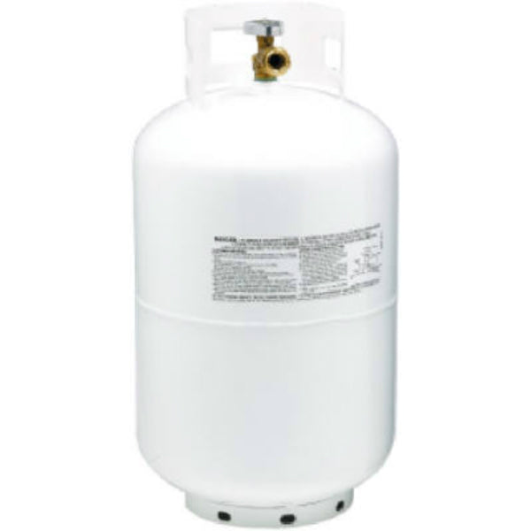 Manchester Tank 1160TC-5 Vertical ACME/OPD Propane Gas Cylinder, White, 30 Lb