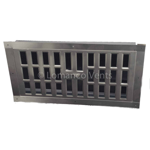 Lomanco® 142F All-Aluminum Foundation Vent w/ Two-Slide Shutter, 8" x 16", Mill