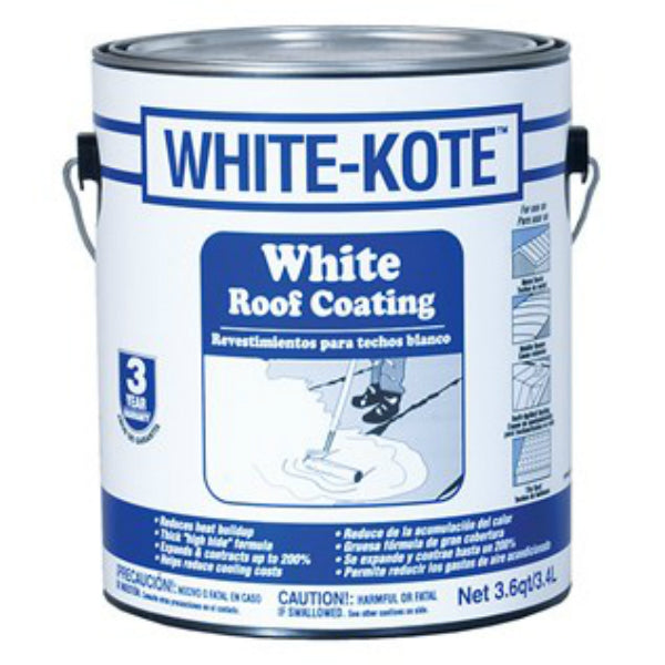 Gardner® SK-7001 White-Kote™ Elastomeric Roof Coating, White, 1 Gallon