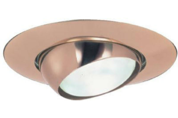 Cooper Lighting P20PB Emerald Eyeball Recessed Trim, Polished Brass, 8"