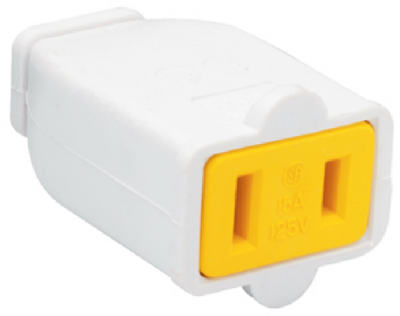 Pass & Seymour Residential Straight Blade Connector, 15A, 125V, White