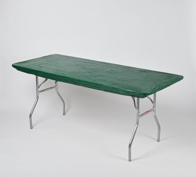 Kwik-Covers® 3072PKGR Banquet Table Cover with Elastic Edging, Green, 30"x72"