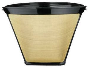 Medelco GF214CB 4-Cone Permanent Golden Coffee Filter, 8-12 Cup