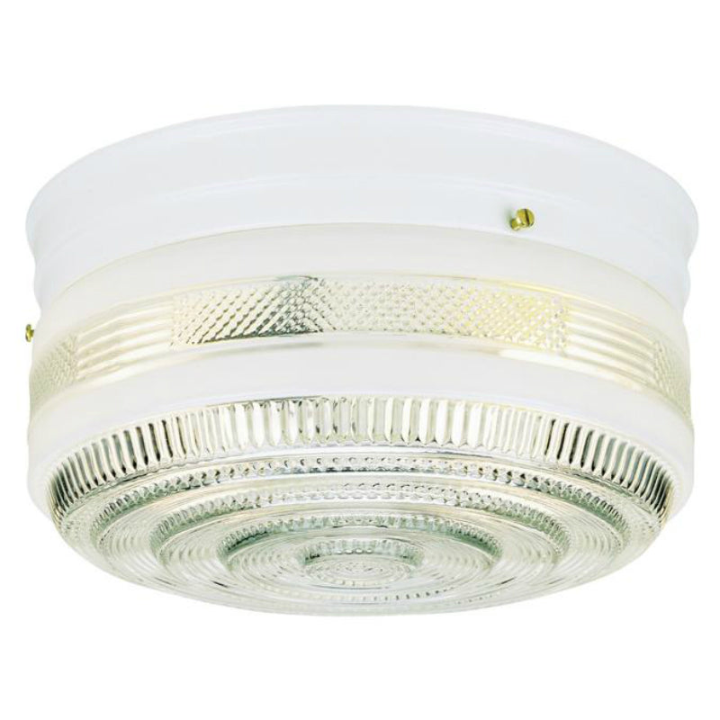 Westinghouse 66203 Two-Light Interior Flush-Mount Ceiling Fixture, White