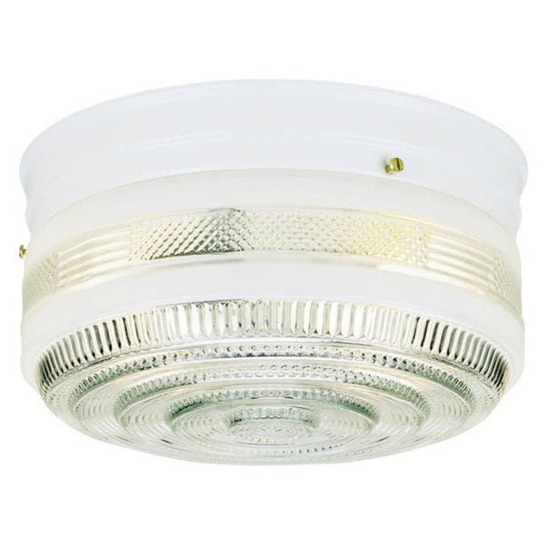 Westinghouse 66203 Two-Light Interior Flush-Mount Ceiling Fixture, White