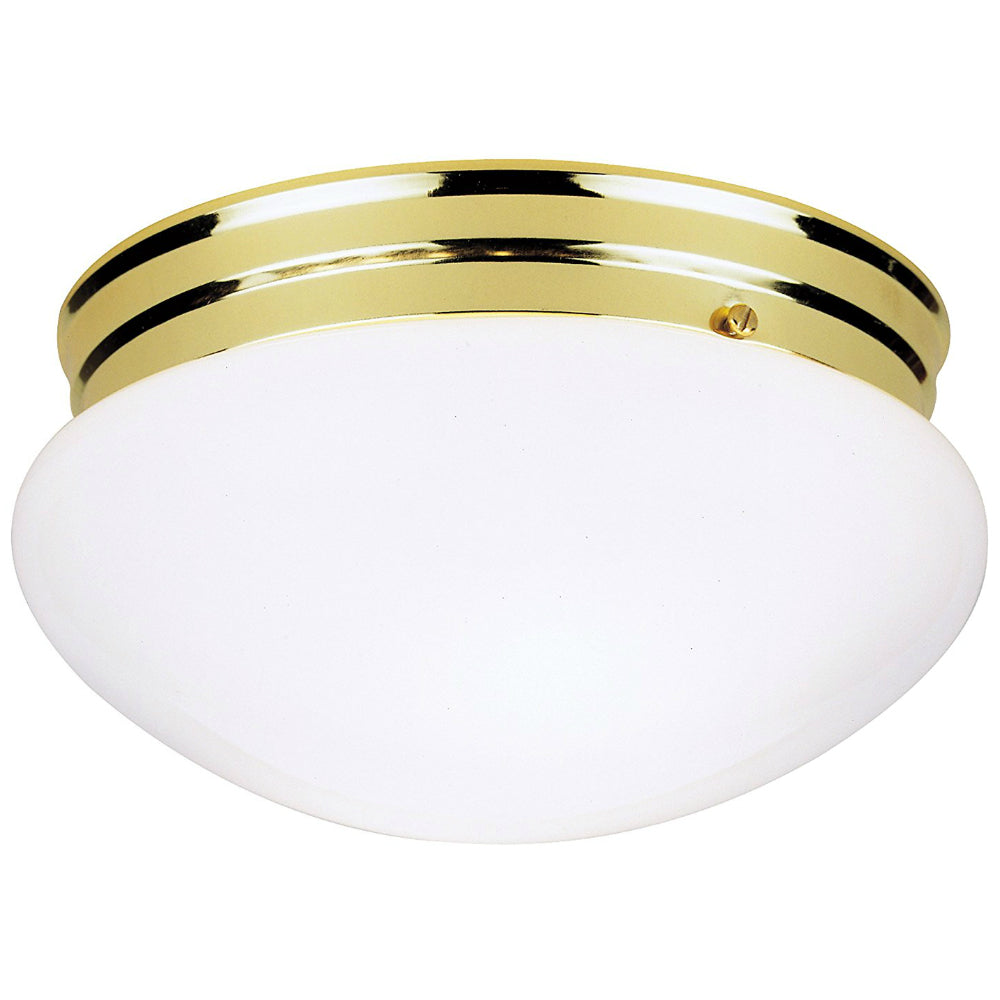 Westinghouse 66609 2-Light Interior Flush-Mount Ceiling Fixture, Polished Brass
