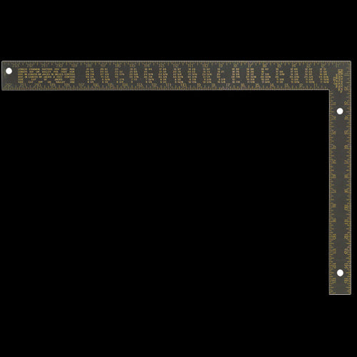 Johnson Level CS7 R Aluminum Filled Rafter Square w/Tables, 16" x 24", Black