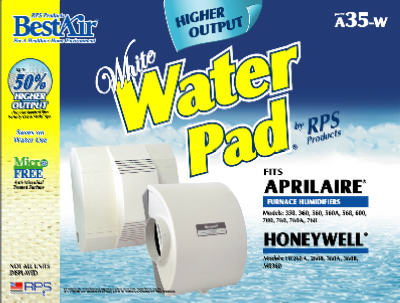 BestAir A35W Higher Output Furnace Humidifier Water Pad