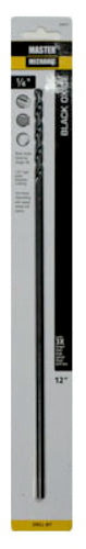 Master Mechanic 504670 Extra Length Black Oxide Drill Bit, 1/4" x 12"